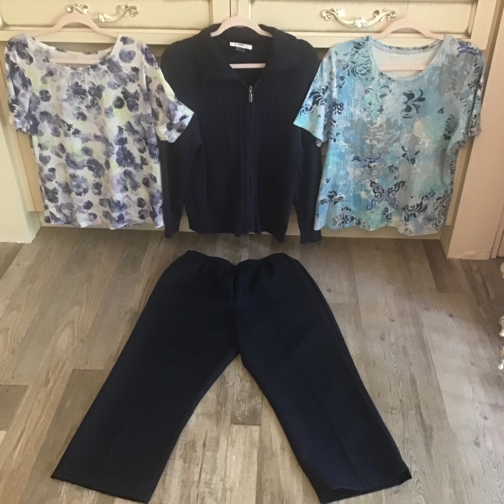 4 Piece Matching Alia/Alfred Dunner Set in  Petite Large/16 Petite